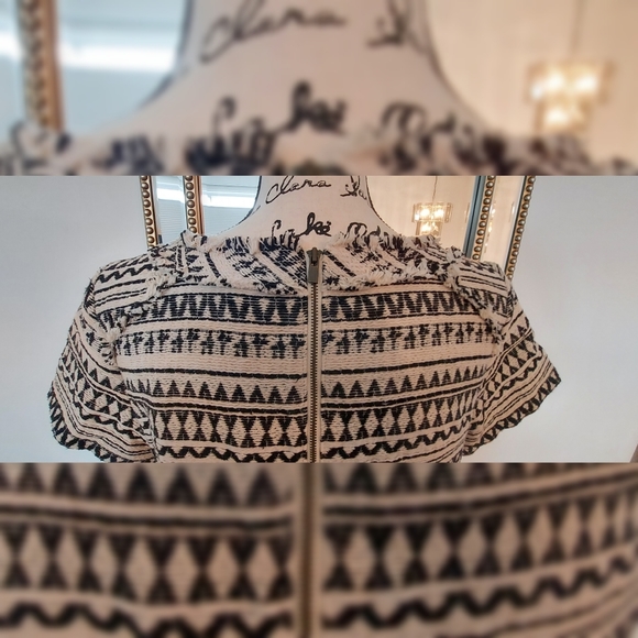 Banana Republic Tribal Tweed dress w/ flounce Hem. Size 12 - Picture 3 of 6